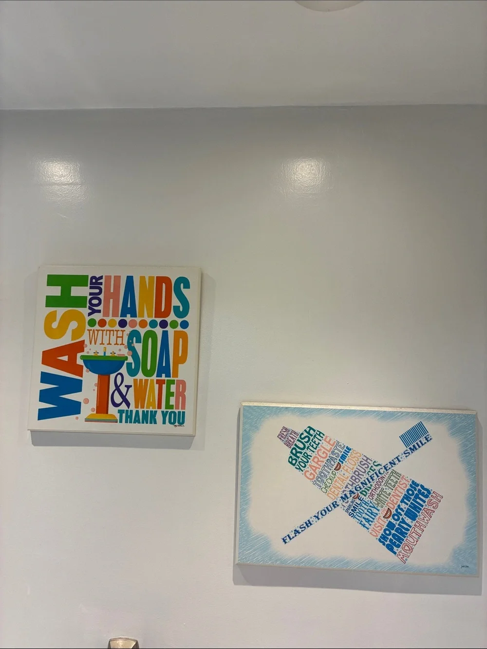Colorful Wash Your Hands Wall Art - Multicolor